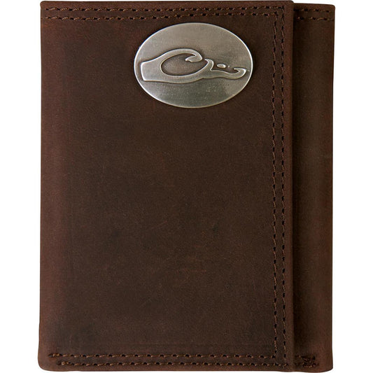 Leather TriFold Wallet Brown