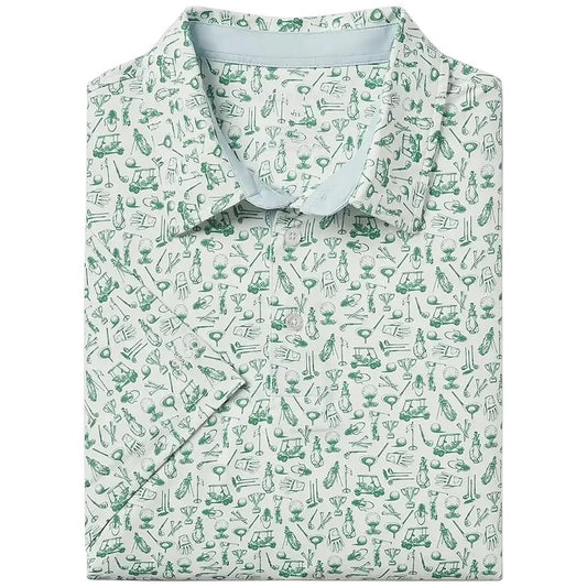 MENS TRAPPED IN PRINTED POLO