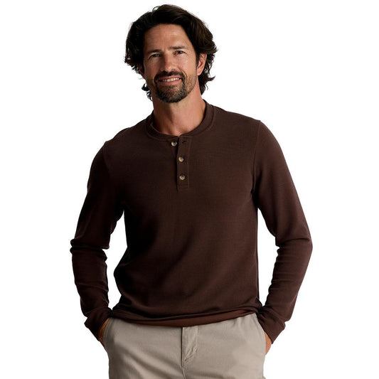 MENS WAFFLE LONG SLEEVE HENLEY