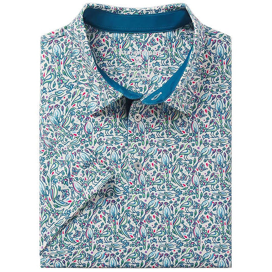 BIRDS OF PARADISE PRINTED POLO