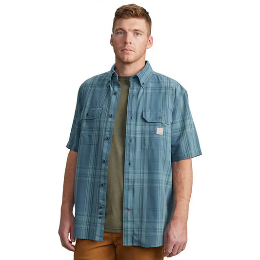 MENS LOOSE FIT MW SS Plaid SHIRT