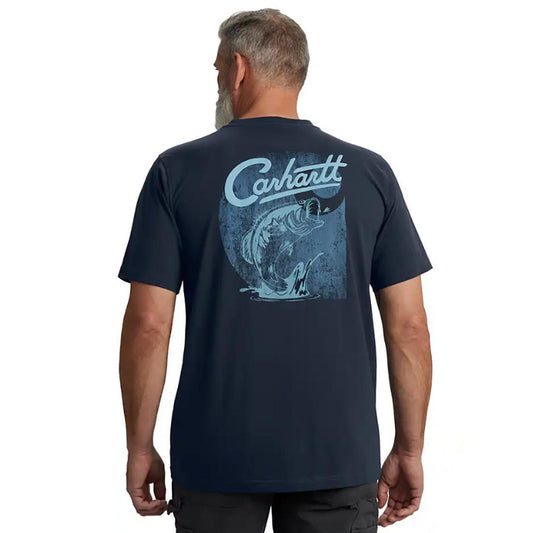 MENS RELAXED FIT LW SS FISH GRAPHIC TEE