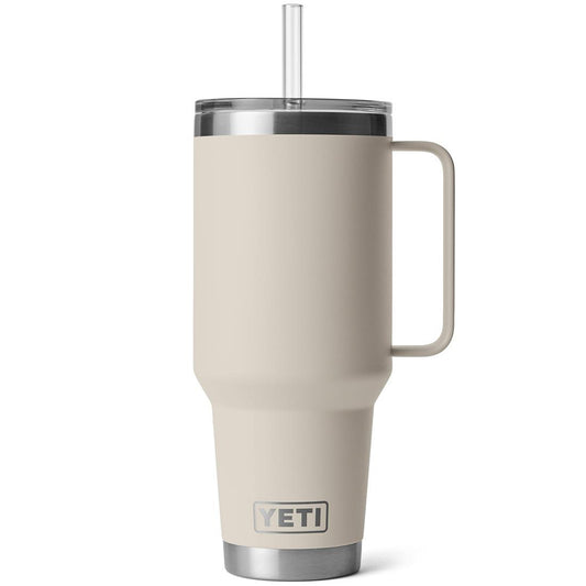 RAMBLER 42OZ STRAW MUG CAPE TAUPE