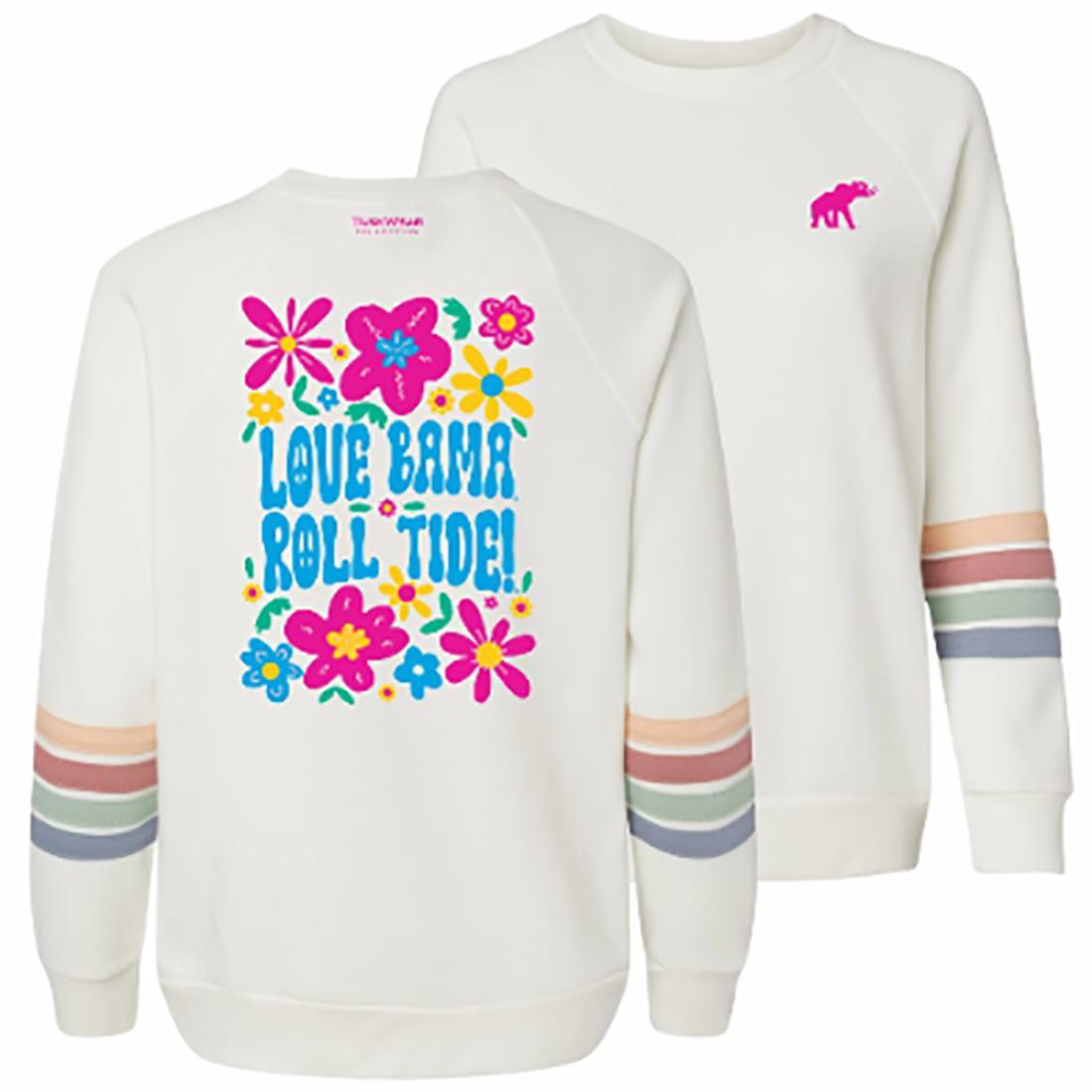 FLOWER POWER SWEATSHIRT STRIPED
