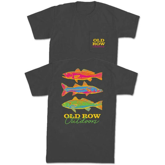 THE OUTDOORS NEON FISH POCKET TEE