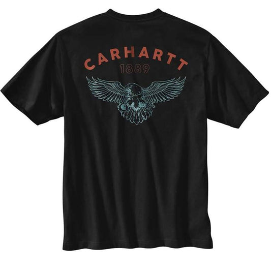 MENS RELAXED FIT LW SS EAGLE GRAPHIC TEE