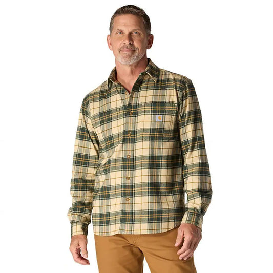 MENS RF MW FLANNEL LS PLAID SHIRT