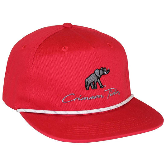 ELEPHANT CRIMSON TIDE HAT LH EMB GOAT ROPE