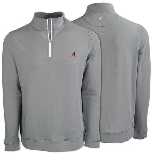 FRONT NINE 1/4 ZIP SCRIPT A STRIPED