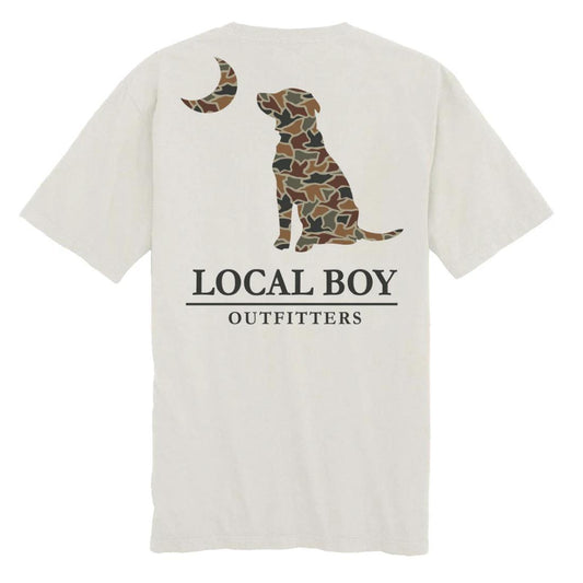 Youth Autumn Duck Camo Dog Moon Tee