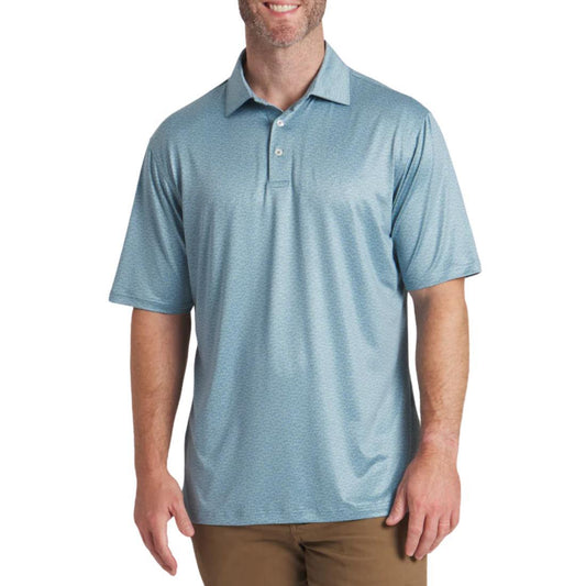 Mens Flyline Performance Polo Redfish Print
