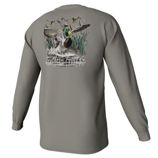Cupped Ducks Long Sleeve Pocket Tee