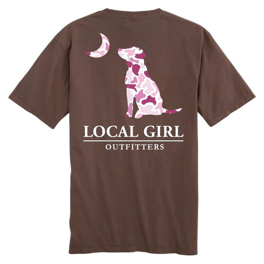 GIRLS LG PINK LCF DOG N MOON S/S TEE