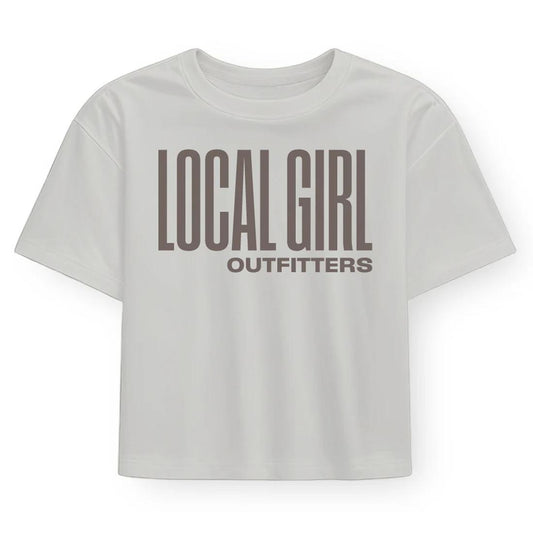 WOMENS LG GRAPHIC CROPPED TEE STACKED