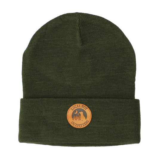 LEATHER PATCH BEANIE