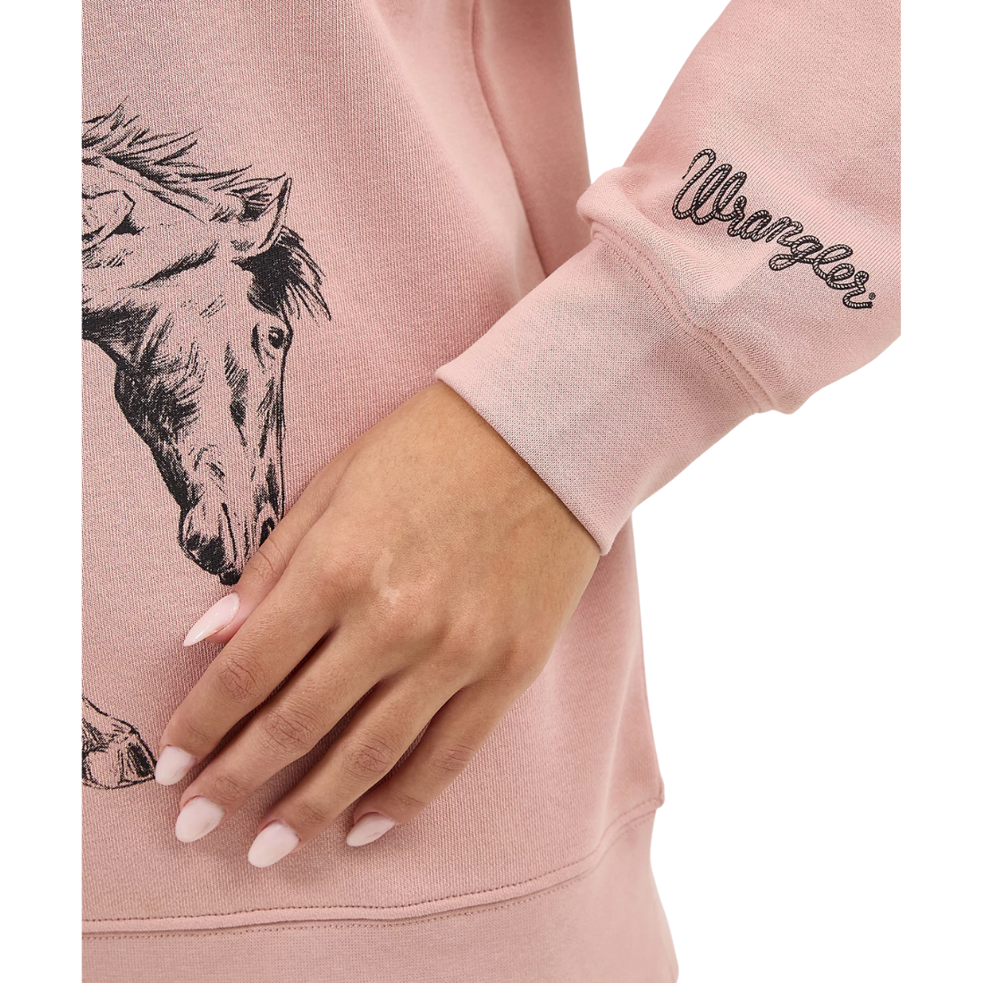 Womens Wrangler Graphic Retro Crew Sweatshirt Reg