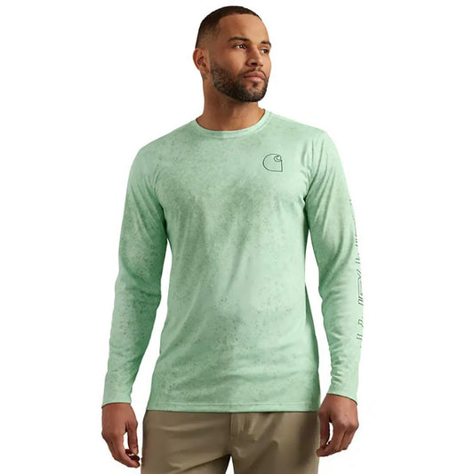 MENS FORCE SUN LW LS PRINT TEE