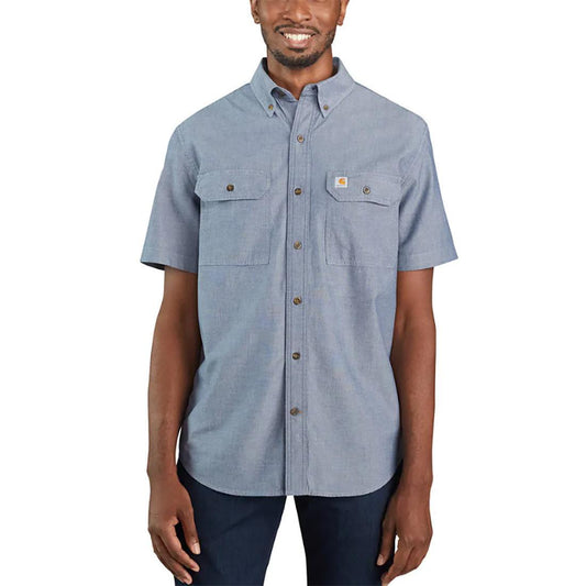 MENS LOOSE FIT MW CHAMBRAY S/S SHIRT