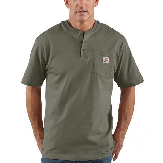 MENS WORKWEAR POCKET S/S HENLEY