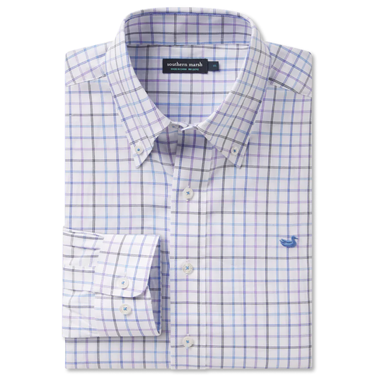 CHATEAU WINDOWPANE DRESS SHIRT
