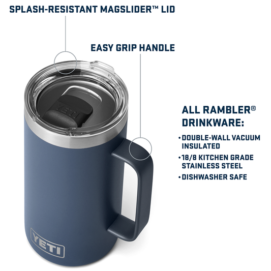 RAMBLER 24OZ MUG MS RESCUE RED