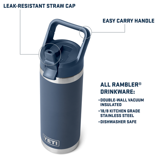 RAMBLER 18OZ C STRAW BOTTLE FIREFLY Yellow