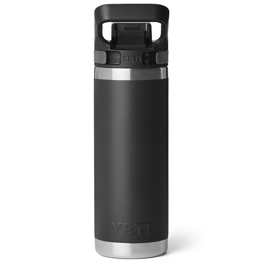 RAMBLER 18OZ BOTTLE FLIP CHUG BLACK