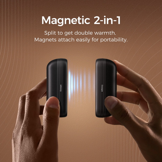 UT2s Mini Rechargeable Handwarmer Grey/Black