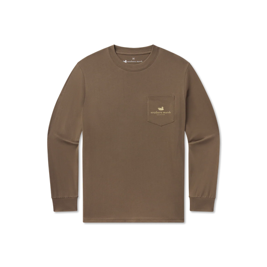 Mens Vintage Duck Decoy Tee Camo Tee Long Sleeve