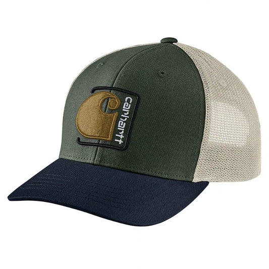 MENS CANVAS MESHBACK  C PATCH CAP
