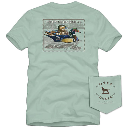 WOOD DUCK STAMP S/S TEE GREEN TEA