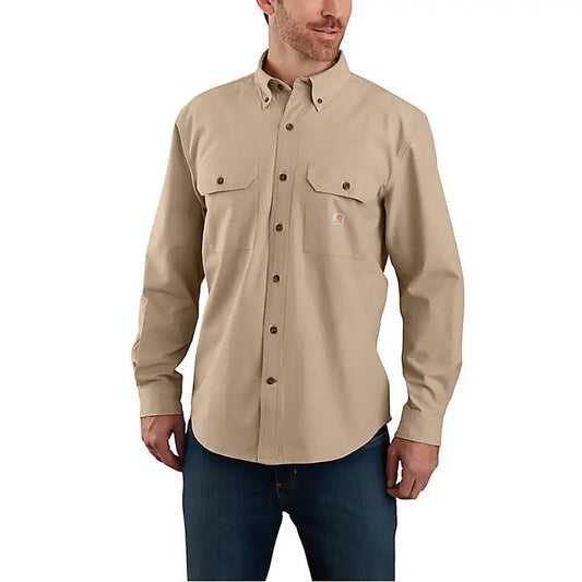 Loose Fit Midweight Chambray LongSleeve Shirt