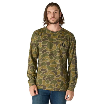 MENS RF HW LS CAMO LOGO GRAPHIC TSHIRT
