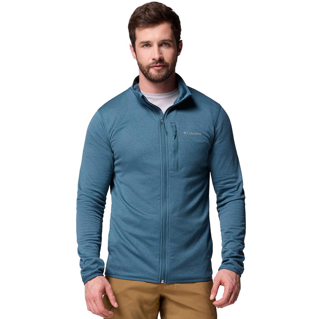 MENS ESSENTIAL HIKE GRID FLEECE FULLZIP