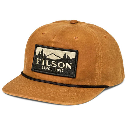 MENS WAXED TRUCKER CAP W/SCENIC PATCH