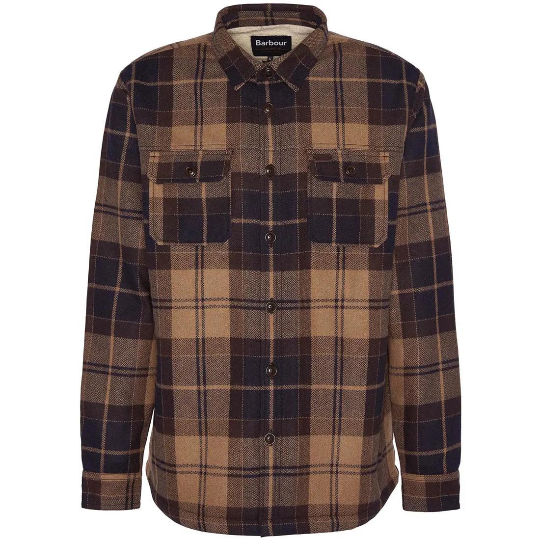 MENS WILLBERRY REGULAR BRUSHED CHECK OVERSHIRT