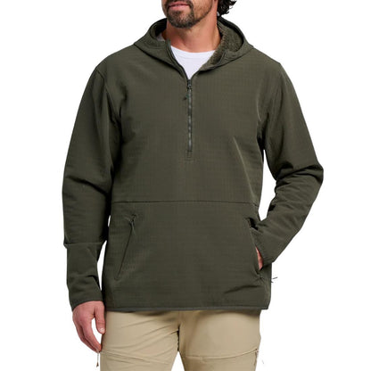 Mens Gridback Fleece Anorak Hoodie