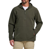 Mens Gridback Fleece Anorak Hoodie