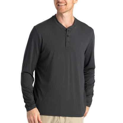 Mens Bamboo Flex Long Sleeve Henley