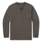 Mens Seawash Vintage Waffle Henley Tee Long Sleeve