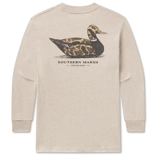 YOUTH L/S VINTAGE DUCK DECOY TEE CAMO