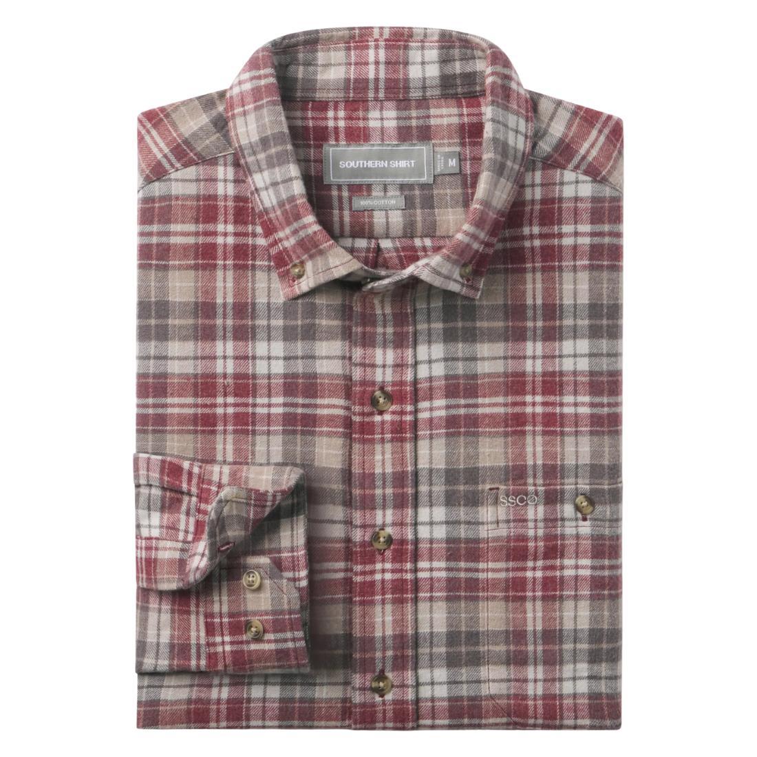 MENS ALSTON WASHED LONG SLEEVE FLANNEL