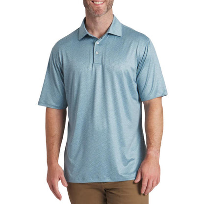 Mens Flyline Performance Polo Redfish Print