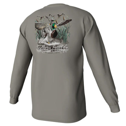 Cupped Ducks Long Sleeve Pocket Tee