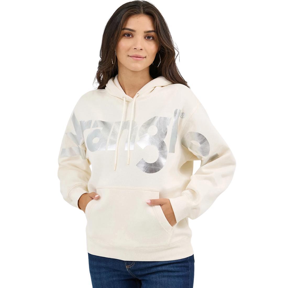 Womens Wrangler Retro Vintage Bold Logo Hoodie