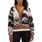 Womens Western Retro Punchy Cardigan Sweater