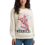 Womens Wrangler Graphic Retro Crew Sweatshirt Reg