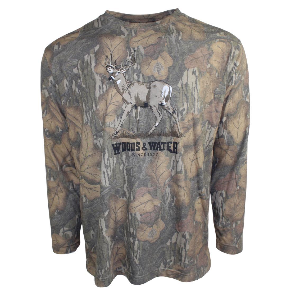 MO WASH OUT WW DEER FULL COLOR L/S TEE