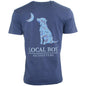 MENS DISTRESSED LCF COBALT DOG MOON S/S TEE