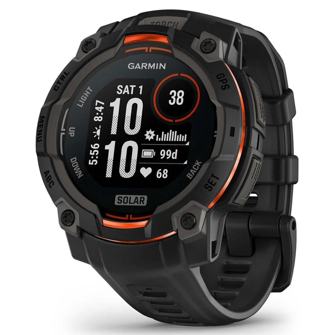 INSTINCT 3 45MM SOLAR BLACK/BLACK BAND
